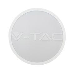 V-TAC LED plafonjera 18W 3000K 1830lm z mikrovalovnim senzorjem+daljinec IP44 bela