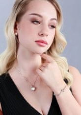 Evolution Group Nežna srebrna zapestnica s cirkoni Cross 13016.1