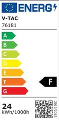 V-TAC LED plafonjera 24W 3000K 2500lm IP44 bela 