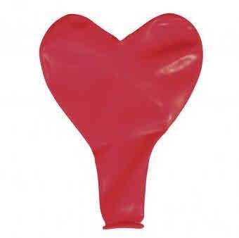 Rayher.	 Balon latex, srce, rdeče, 8 kosov