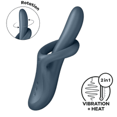 Satisfyer Heat Flex 4 USB polnilni vibrator temno modra