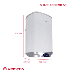 Ariston SHAPE ECO EVO 50 V 1,8K EU električni grelnik vode, pokončni (3626073)