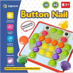 JAPACE Barvna ustvarjalna igra – Gobasti žebljički (Button Nail)