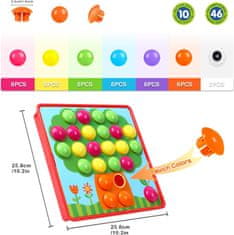 JAPACE Barvna ustvarjalna igra – Gobasti žebljički (Button Nail)