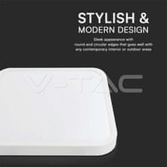 V-TAC LED plafonjera 24W 3000K 2500lm IP44 bela