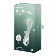 Satisfyer Air Pump Booty 3 USB polnilni vibrator sivo zelena