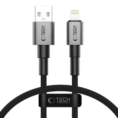 Tech-protect Ultraboost DNA kabel USB-C / Lightning 12W / 2.4A 25cm, siva