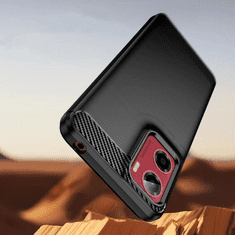 Tech-protect Carbon ovitek za Motorola Moto G05 / E15, črna