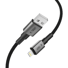 Tech-protect Ultraboost DNA kabel USB-C / Lightning 12W / 2.4A 25cm, siva