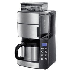 Russell Hobbs kavni aparat za mletje in kuhanje Ameriške kave, 1,25l termalni vrč LCD (25620-56) - nerjaveče jeklo