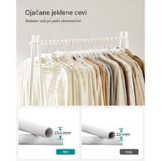 Songmics Obešalnik za oblačila, bela