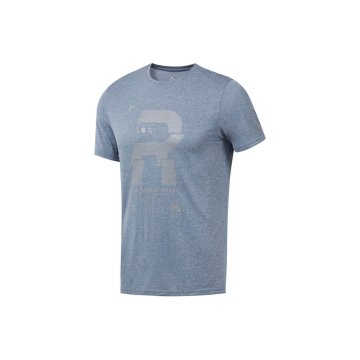 Reebok Majice obutev za trening siva Reflective Tee