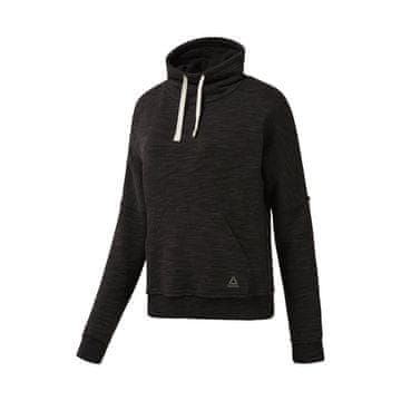 Reebok Športni puloverji črna Marble Cowl Neck