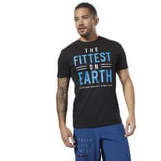 Reebok Majice črna S Crossfit Fittest ON Earth