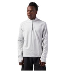 Reebok Športni pulover bela 176 - 181 cm/M Reflective Speedwick Quarter Zip