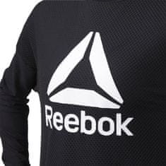 Reebok Športni pulover črna 158 - 163 cm/XS Workout Ready Activchill Crew Neck