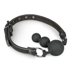 Easytoys Gag s silikonskimi kroglicami, črn
