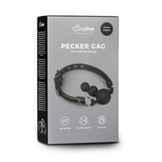 Easytoys Gag s silikonskimi kroglicami, črn