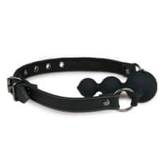 Easytoys Gag s silikonskimi kroglicami, črn