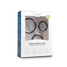 Easytoys Set treh obročkov za penis - črni