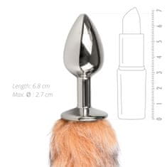Easytoys Analni čep Fox Tail No. 7, srebrn