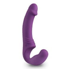 Easytoys Strap on vibrator brez pasu, vijoličen