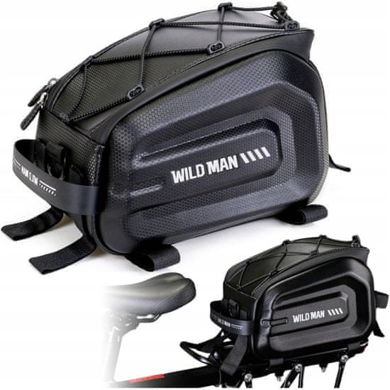 WILD MAN Kolesarska torba za prtljažnik, vodoodporna torba Wild Man, 4L