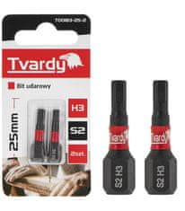 Tvardy T00183-25-2 Udarni vijačni nastavek H3 25mm S2
