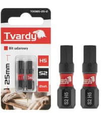 Tvardy T00185-25-2 Udarni vijačni nastavek H5 25mm S2
