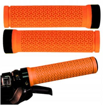 Korbi Kolesarski ročaji, zaklepni gripi, ročaji za kolo, 2 kosa oranžna