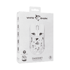 White Shark brezžična gaming miška WGM-5019 DAGONET / 24.000 DPI - bela 
