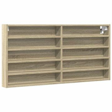 Vidaxl Vitrina sonoma hrast 100x8,5x50 cm inženirski les