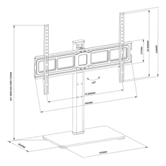 Maclean Univerzalni LED TV nosilec-noga MC-386, 32-75"
