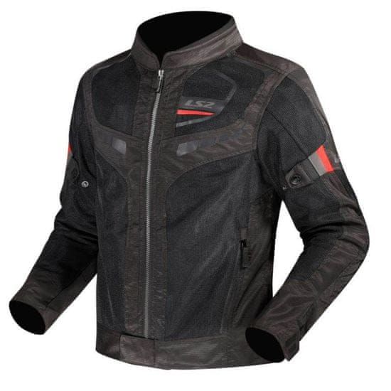 LS2 Poletna motoristična jakna Garda Air, črna/rdeča