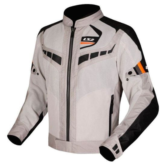 LS2 Poletna motoristična jakna Garda Air, bela/oranžna