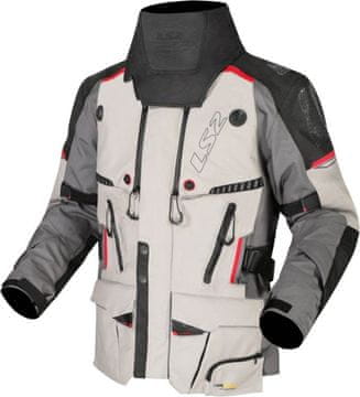 LS2 Motoristična jakna Apollo Cordura (AAA), siva/rdeča