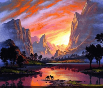 NORIMPEX Diamantna slika Gore 30x40cm