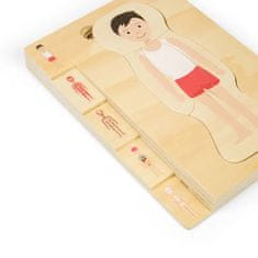 Bigjigs Toys Lesena sestavljanka Anatomija deček