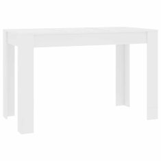 Vidaxl Jedilna miza bela 120x60x76 cm iverna plošča