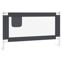 Vidaxl Posteljno varovalo za malčke temno sivo 140x25 cm blago