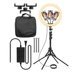 MG Ring Lamp Selfie krožka LED svetloba + statív 2.1m, črna