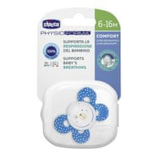 Chicco Silikonski spodbujevalnik PHYSIO COMFORT, modra, 6m +