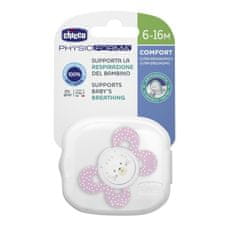 Chicco Silikonski spodbujevalnik PHYSIO COMFORT, roza, 6m +