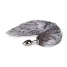 Easytoys Analni čep Fox Tail No. 5, srebrn