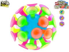 Toys&Trends žoga 10 cm s priseski - mešanica barv (modra, roza, zelena, vijolična)