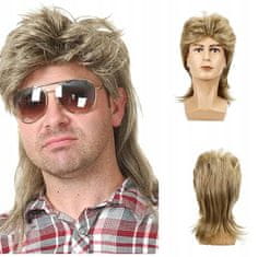 Korbi Moška Blond Lasulja Retro Mullet Disco Styling