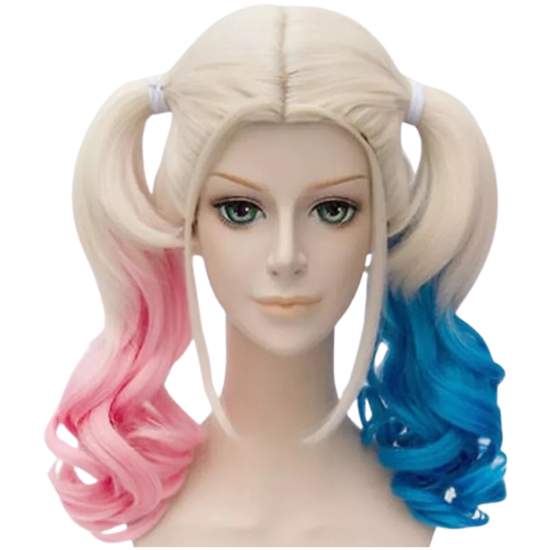 Korbi Harley Quinn Kostum Lasulja 60cm Blond Roza Modra