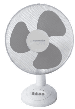 Esperanza Chinook ventilator, namizni, 30cm, 40W, belo-siv (T-5551-20)