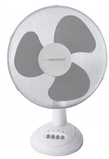 Esperanza Chinook ventilator, namizni, 30cm, 40W, belo-siv (T-5551-20)