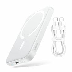 BASEUS prenosna baterija 6.000mAh 20W PowerBank magsafe bela mini PPCXM06A
